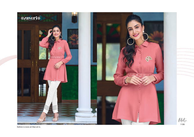 Zaveri Misti New Stylish Wholesale Western Wear Top With Bottom Catalog
